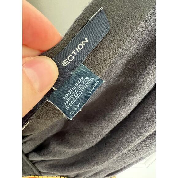 French Connection Y2K Beaded Mini Dress Women's 0 Dark Gray Grecian Style V Neck - Picture 8 of 14